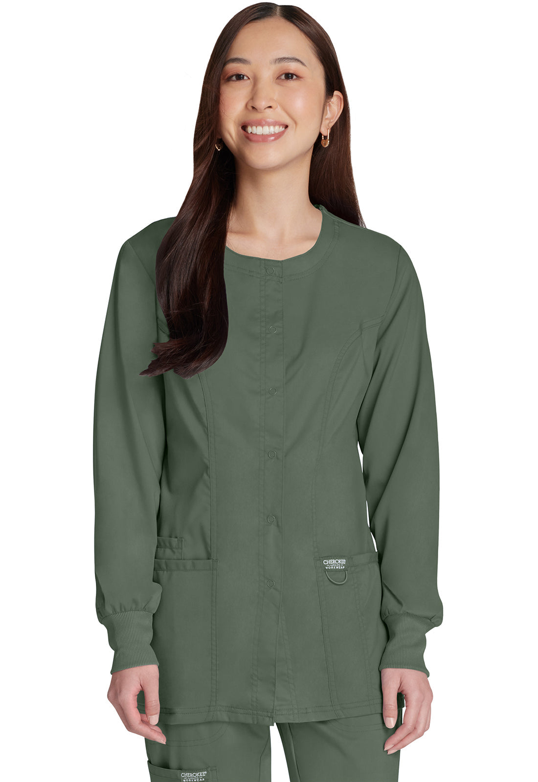 Workwear Revolution WW310 Women's Snap Front Jacket Olive