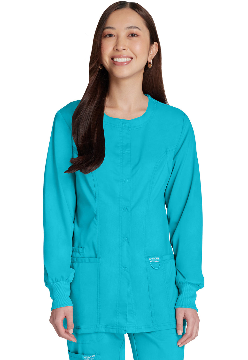 Workwear Revolution WW310 Women's Snap Front Jacket Turquoise