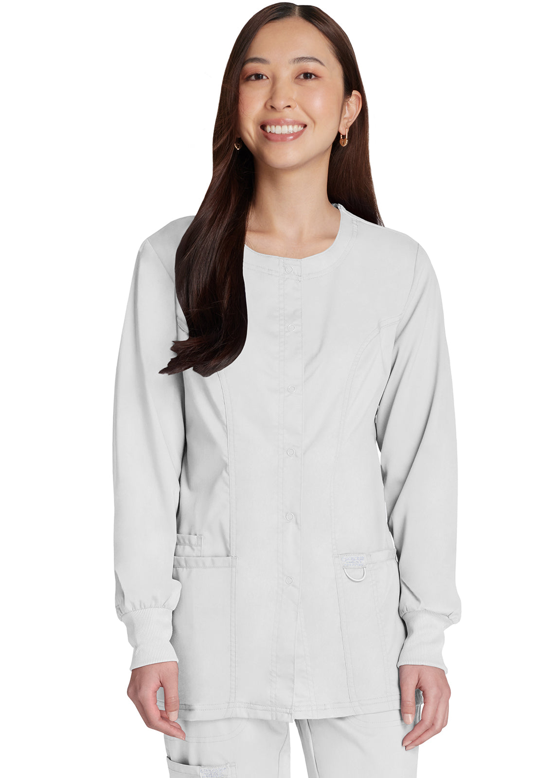 Workwear Revolution WW310 Women's Snap Front Jacket White