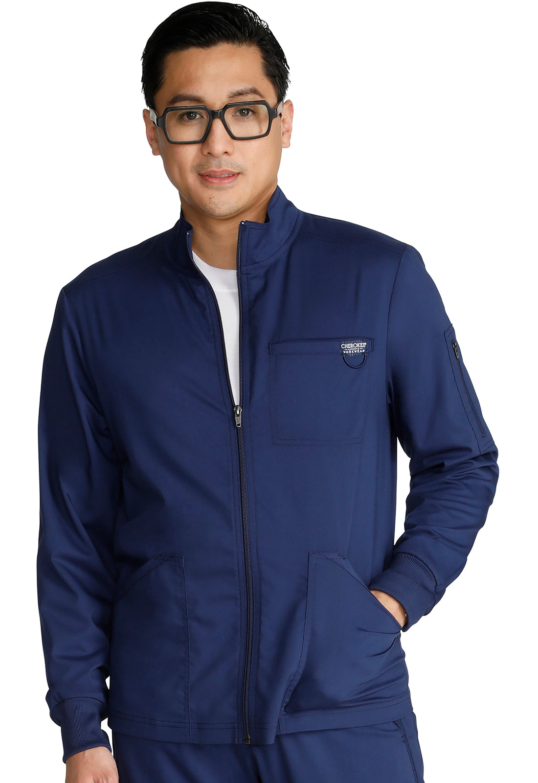 Workwear Revolution WW320 Men's Zip Front Jacket Navy