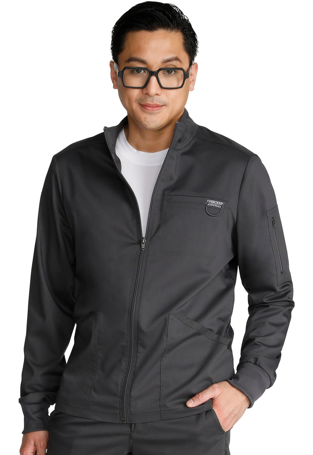 Workwear Revolution WW320 Men's Zip Front Jacket Pewter