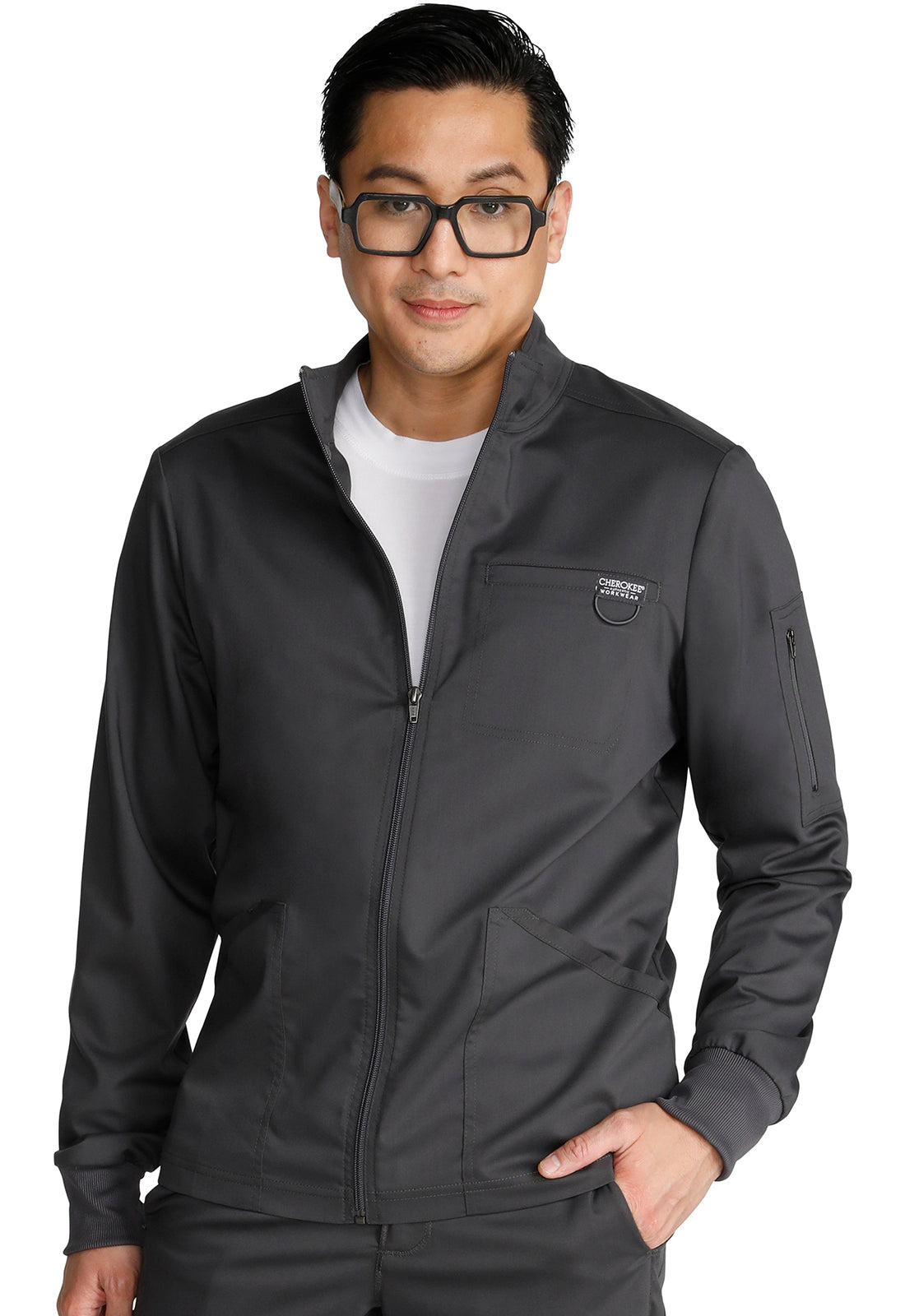 Workwear Revolution WW320 Men's Zip Front Jacket Pewter
