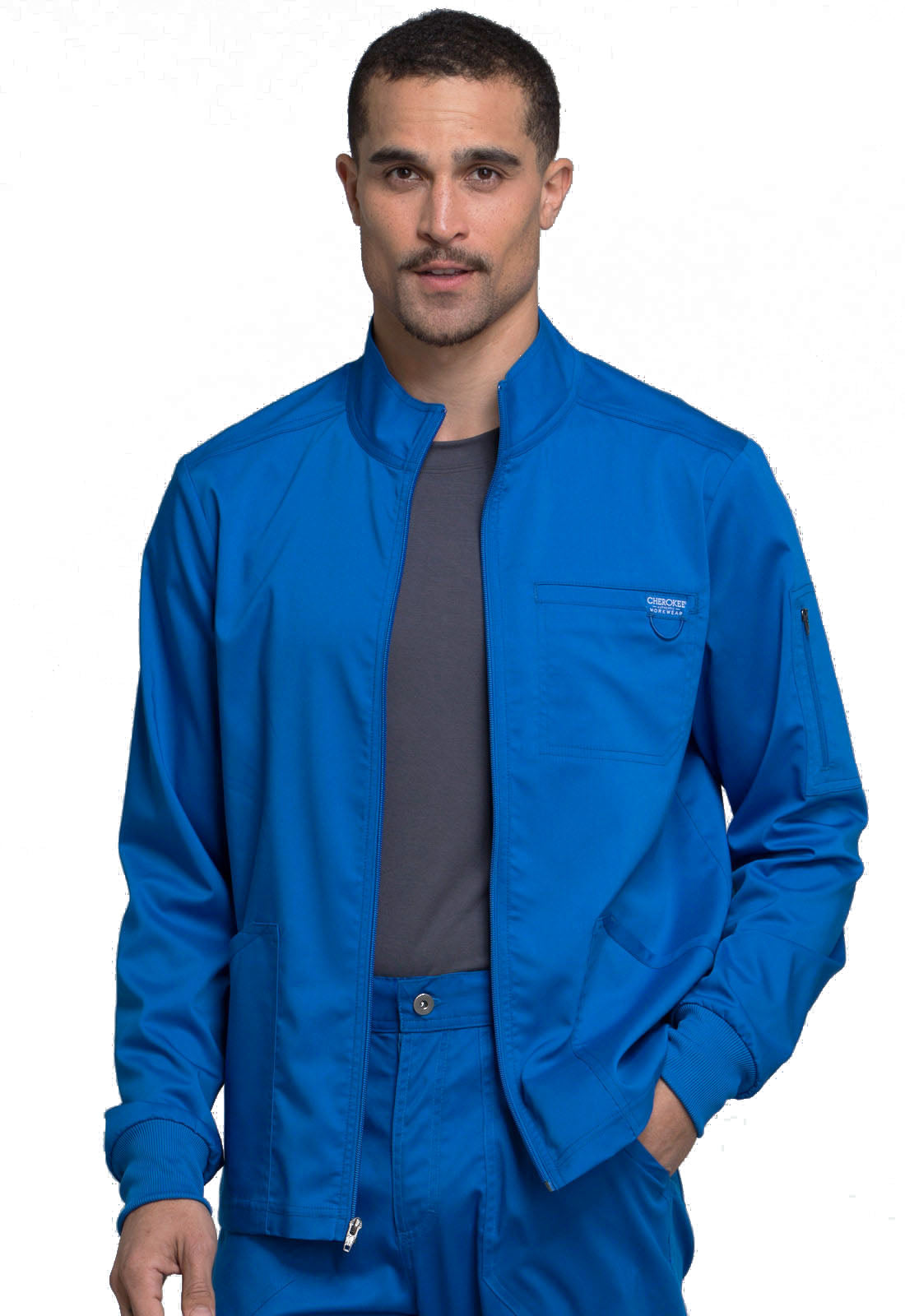 Workwear Revolution WW320 Men's Zip Front Jacket Royal