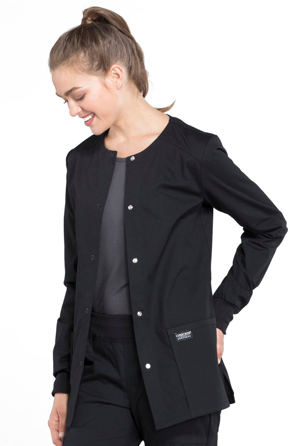 Professionals WW340 Snap Front Jacket Black