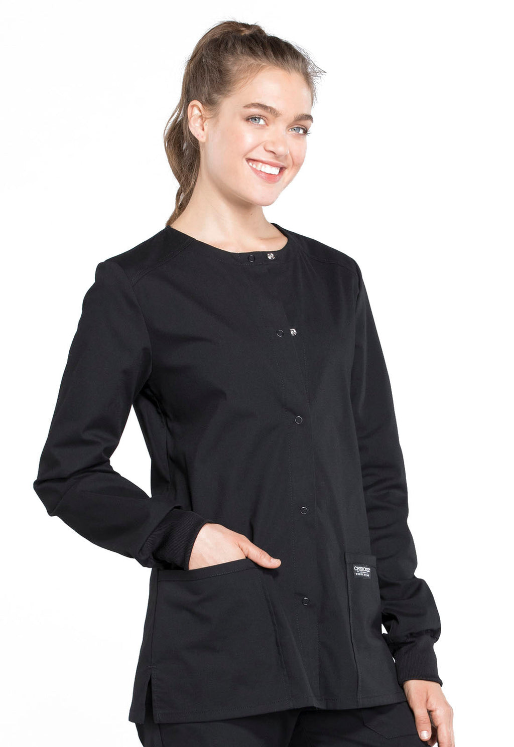 Professionals WW340 Snap Front Jacket Black