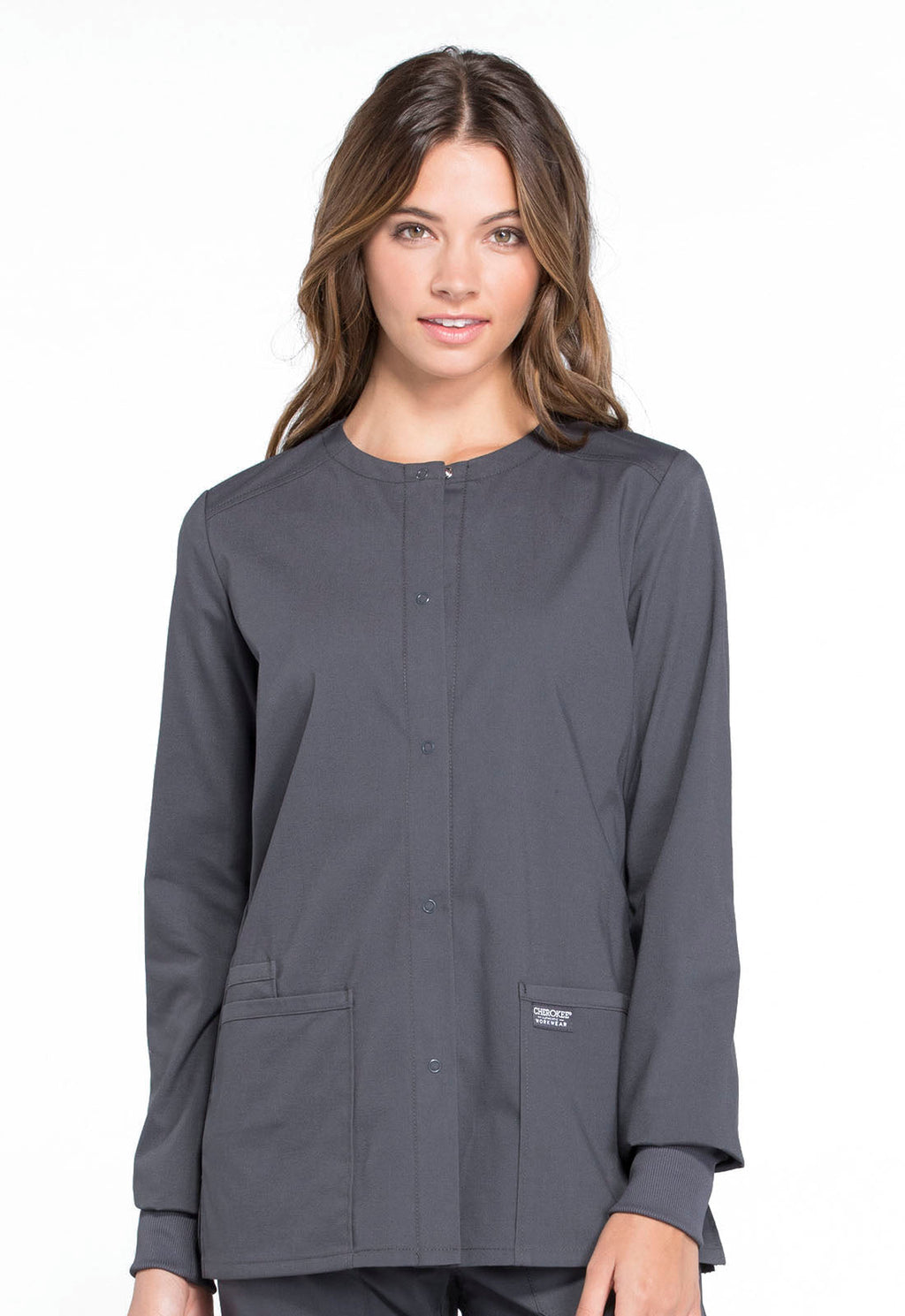 Professionals WW340 Snap Front Jacket Pewter