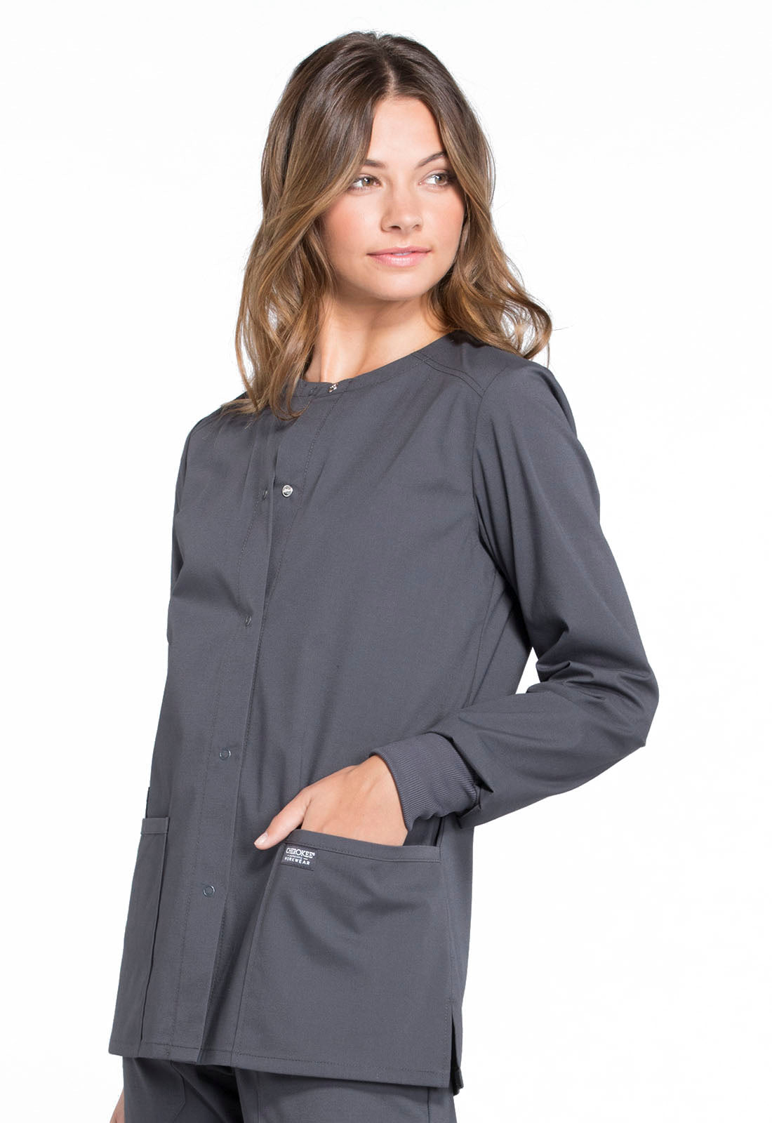 Professionals WW340 Snap Front Jacket Pewter