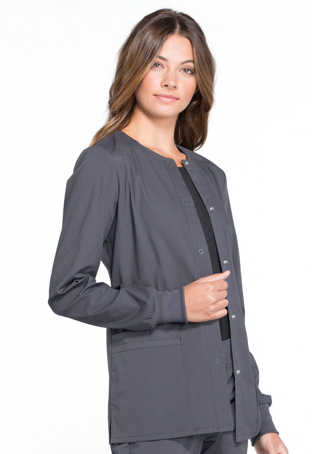 Professionals WW340 Snap Front Jacket Pewter