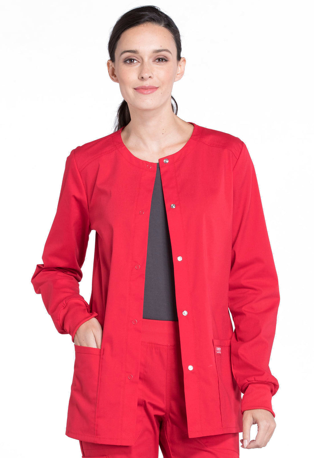 Professionals WW340 Snap Front Jacket Red