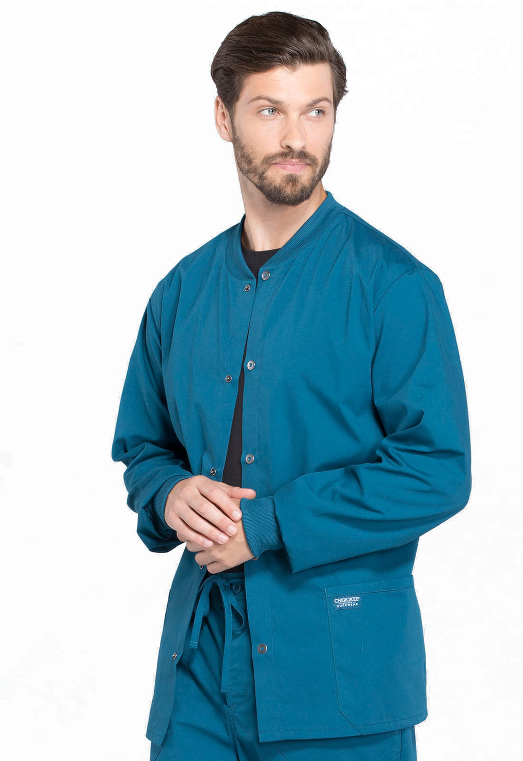 Professionals WW360 Men's Snap Front Jacket Caribbean Blue