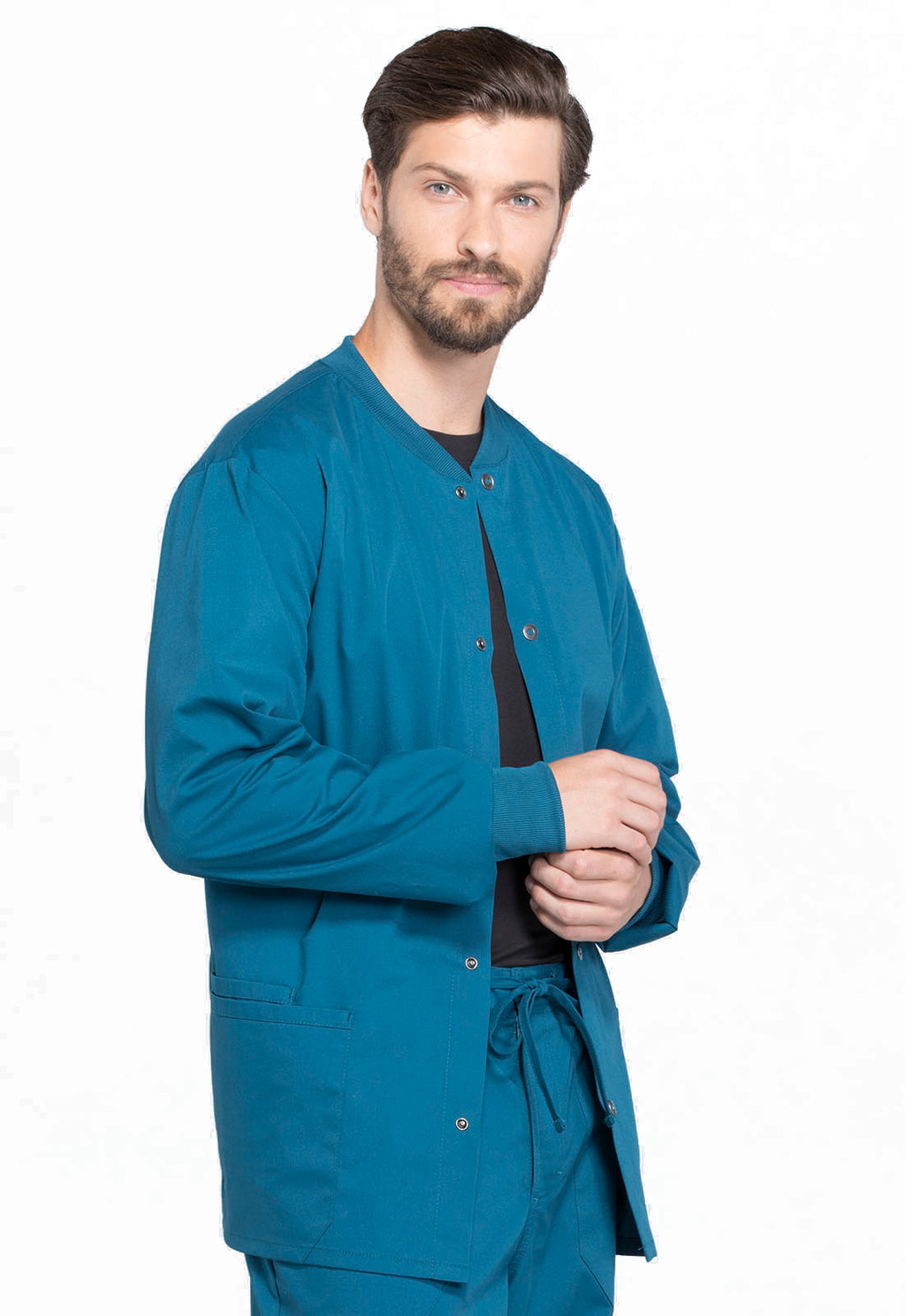 Professionals WW360 Men's Snap Front Jacket Caribbean Blue