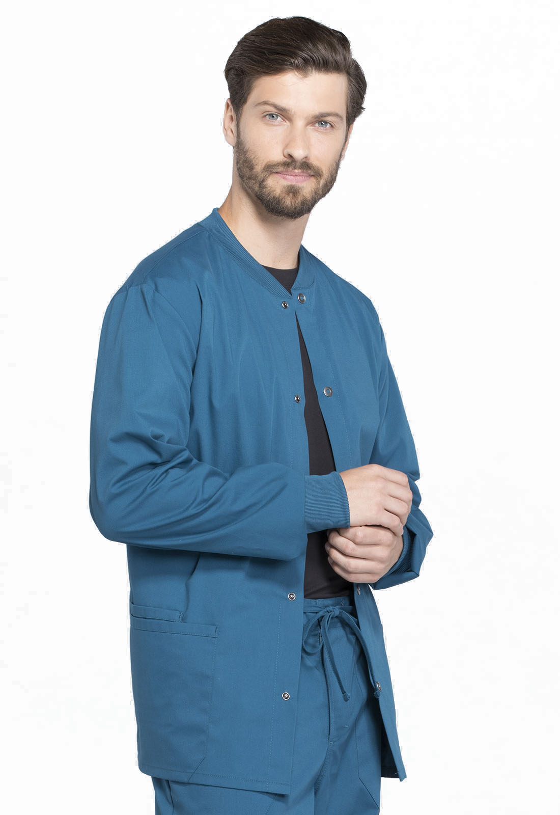 Professionals WW360 Men's Snap Front Jacket Caribbean Blue