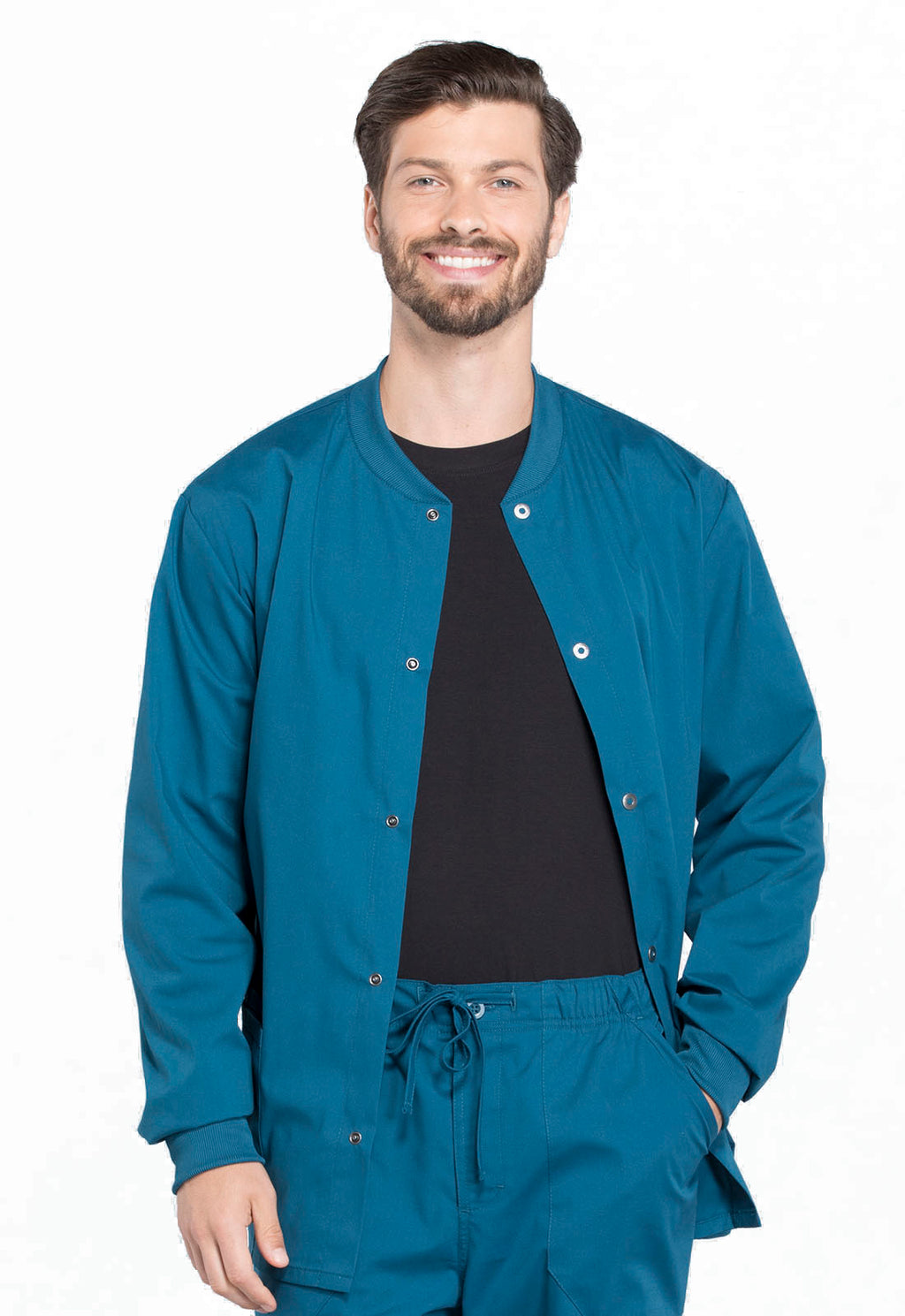 Professionals WW360 Men's Snap Front Jacket Caribbean Blue