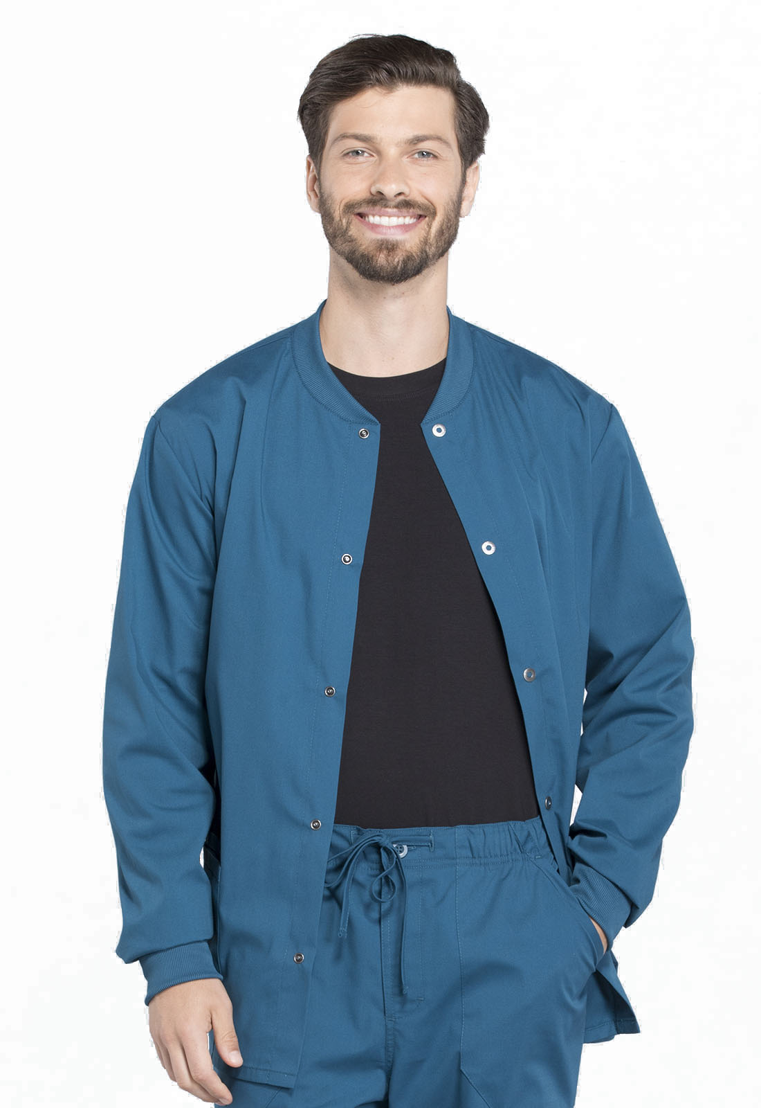 Professionals WW360 Men's Snap Front Jacket Caribbean Blue