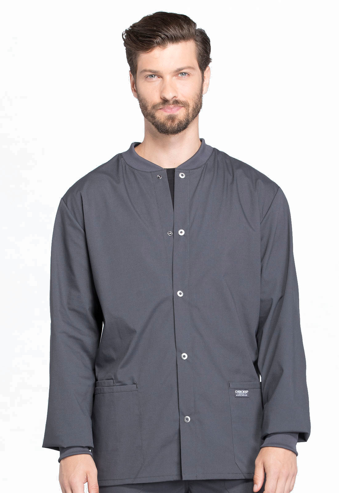 Workwear Professionalessionals WW360 Men's Snap Front Jacket Pewter