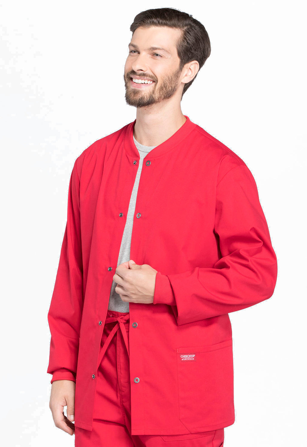 Professionals WW360 Men's Snap Front Jacket Red