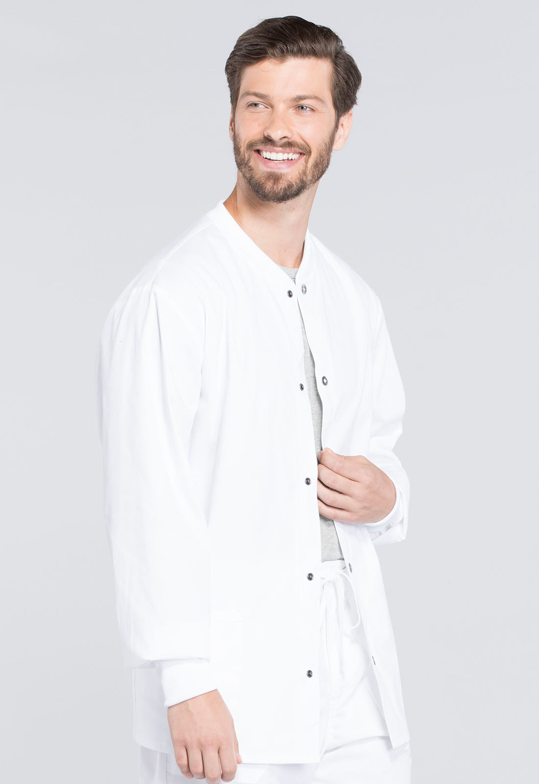 Professionals WW360 Men's Snap Front Jacket White
