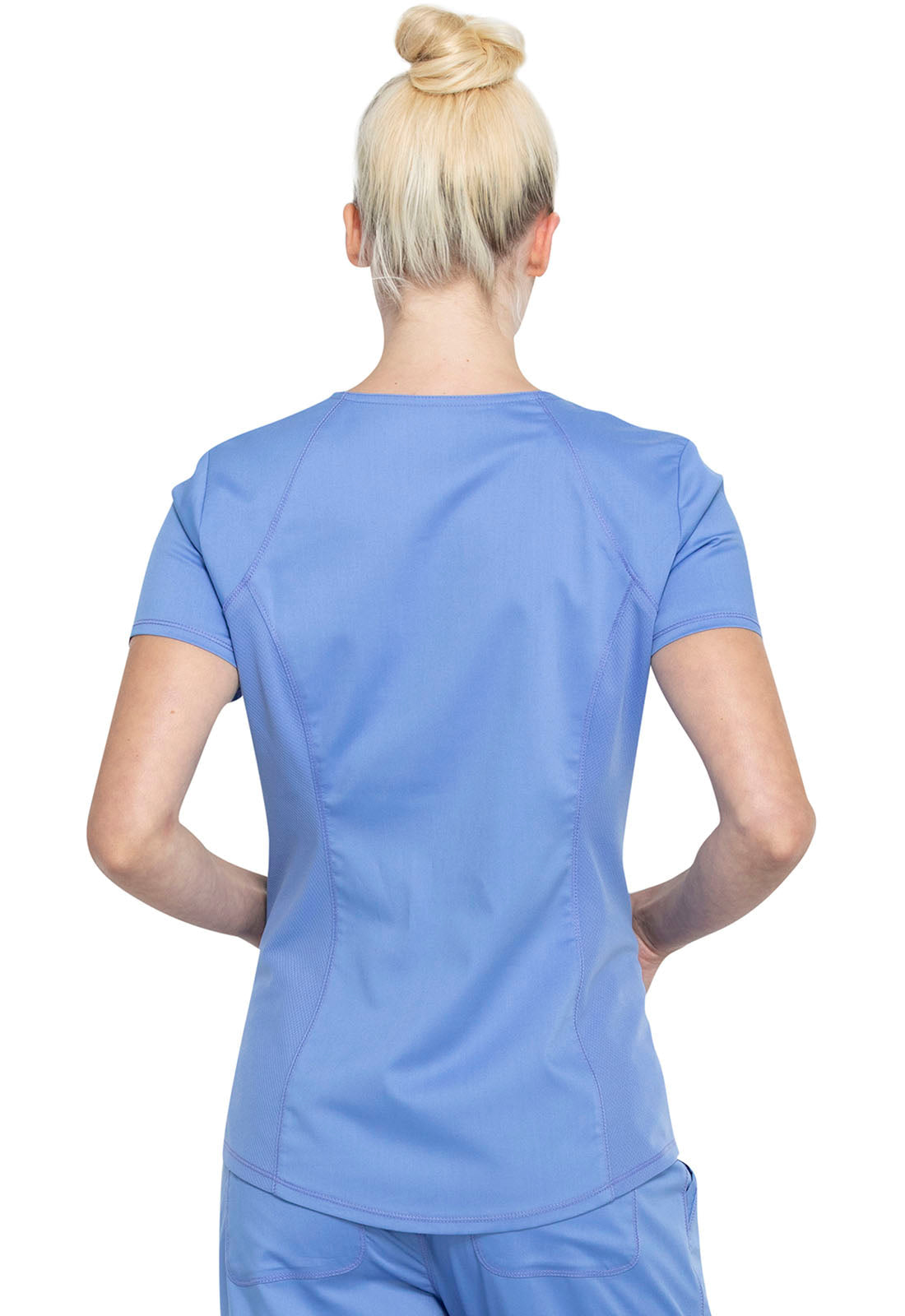 Workwear Revolution WW601 Women's V-Neck Scrub Top Ciel Blue