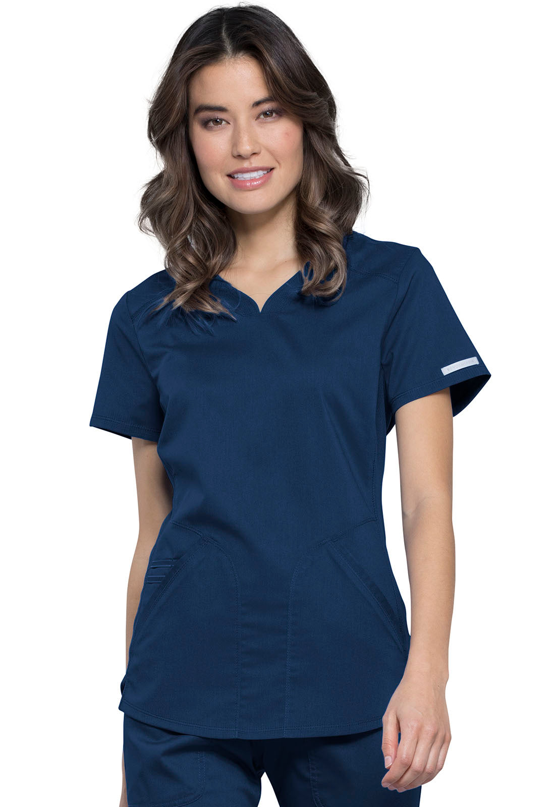 Workwear Revolution WW601 Women's V-Neck Scrub Top Navy