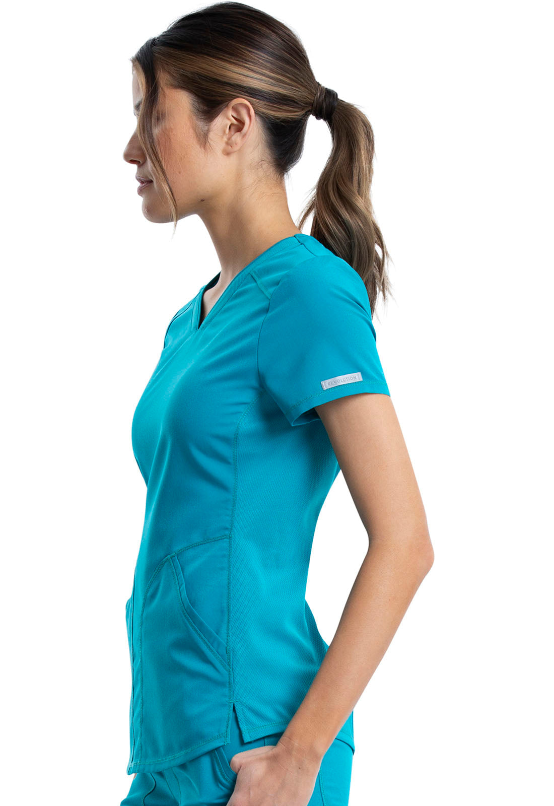 Revolution WW601 V-Neck Top Teal Blue