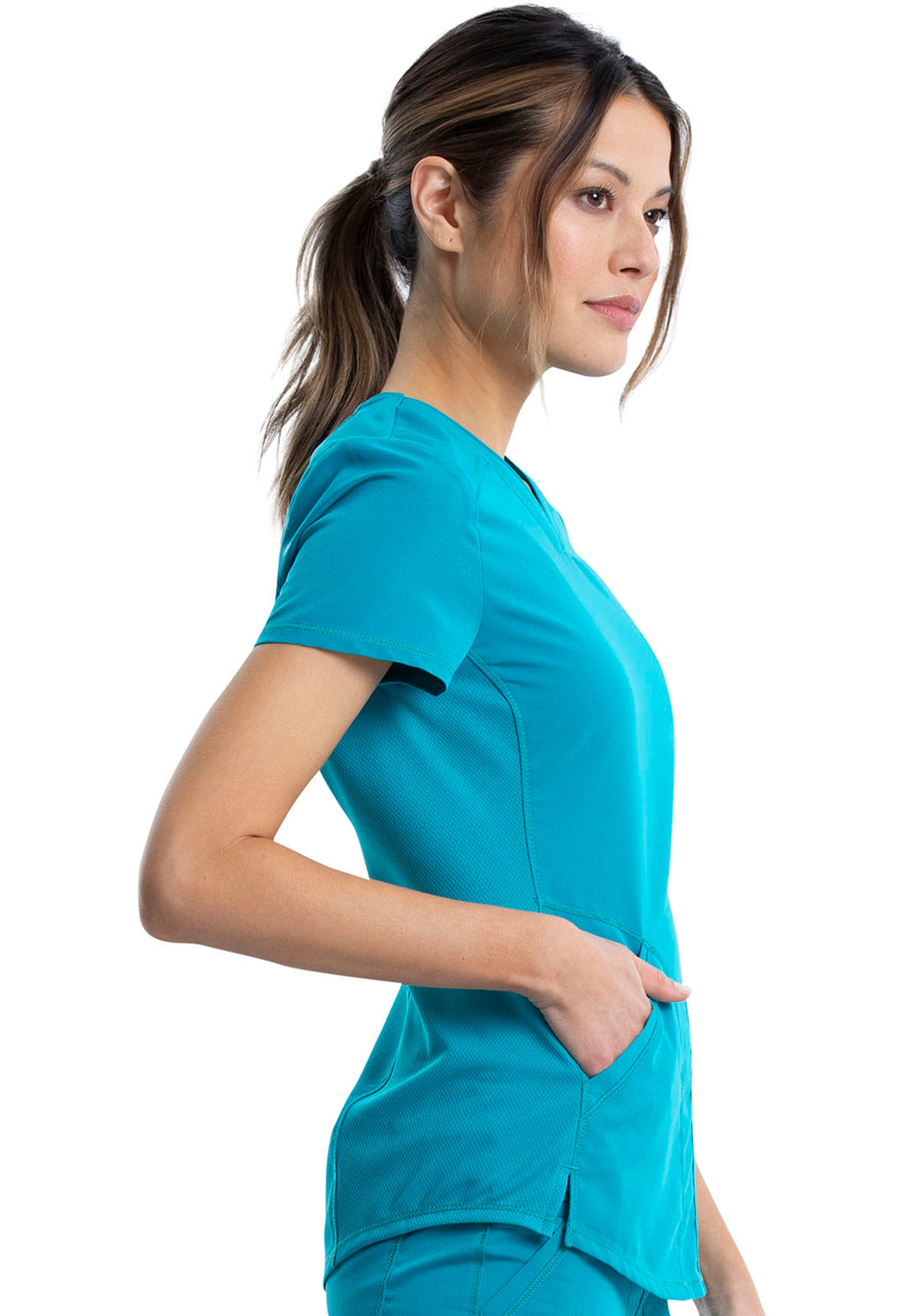 Revolution WW601 V-Neck Top Teal Blue