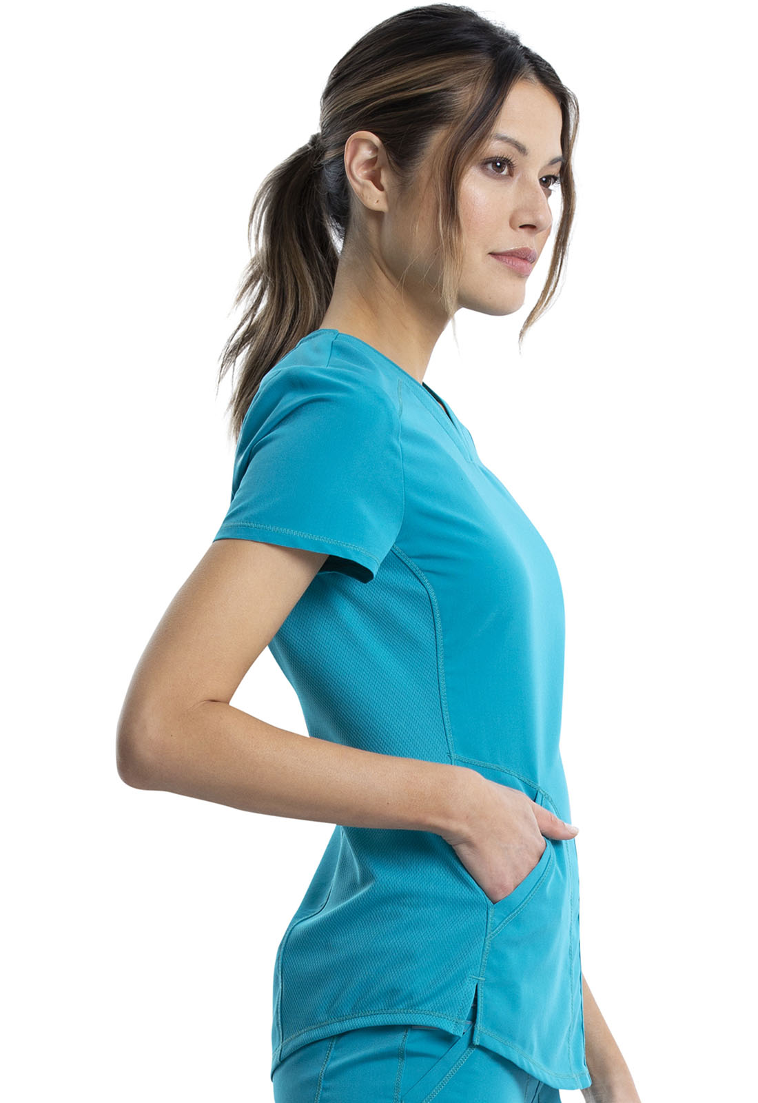 Revolution WW601 V-Neck Top Teal Blue