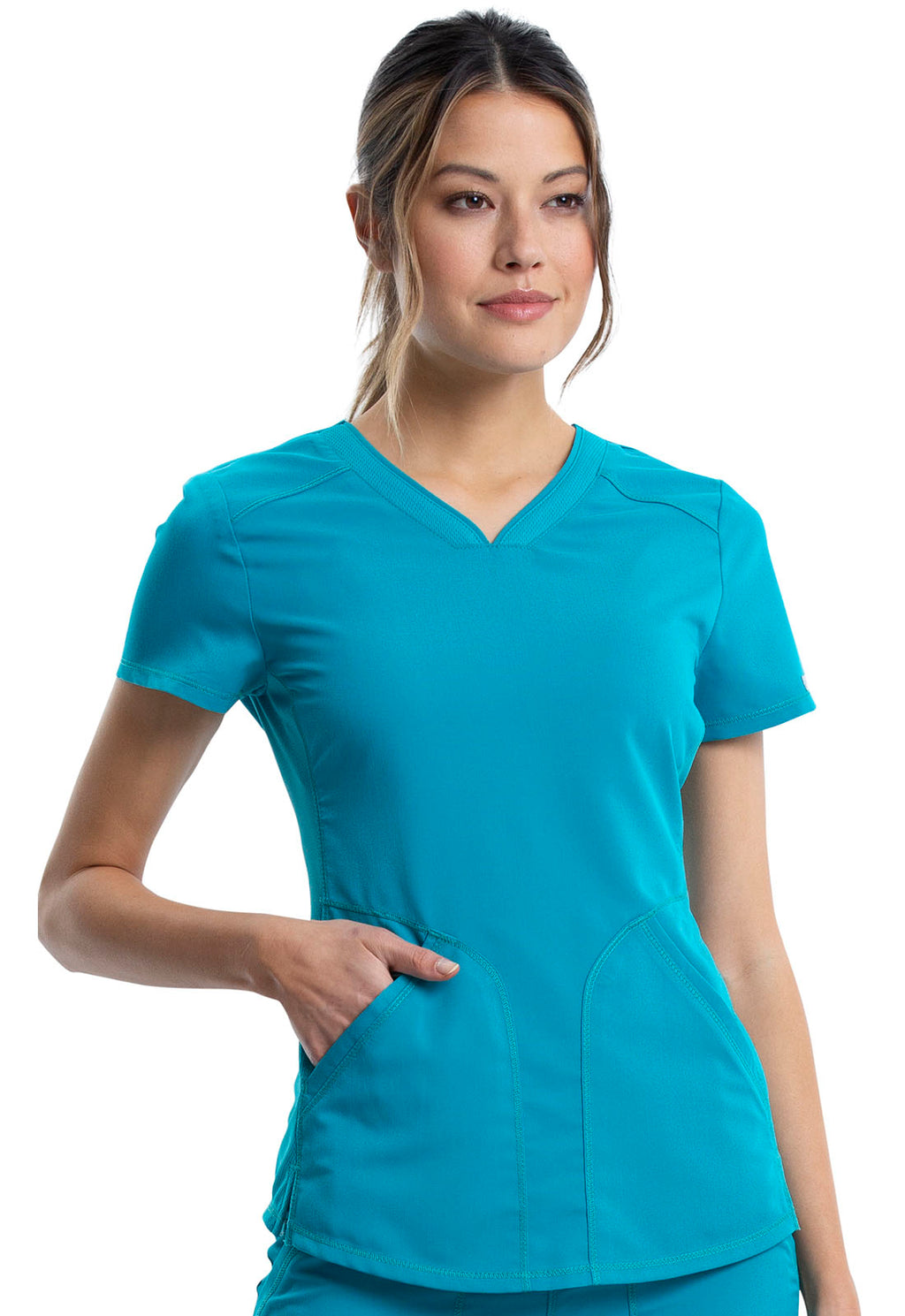 Revolution WW601 V-Neck Top Teal Blue