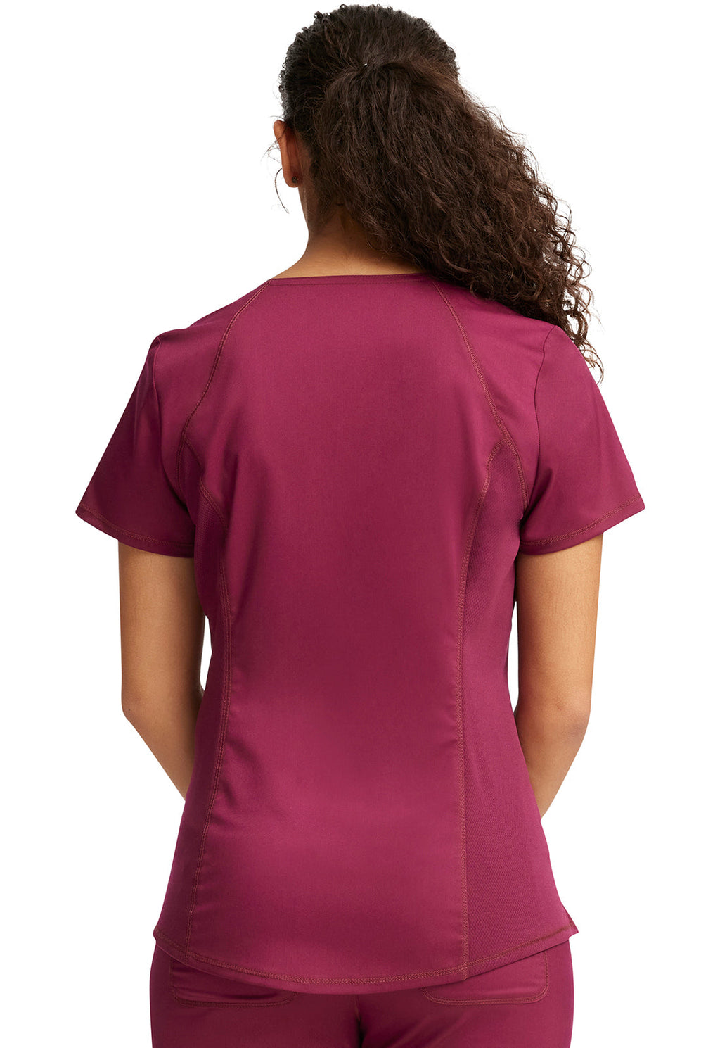 Workwear Revolution WW601 Women's V-Neck Scrub Top Wine