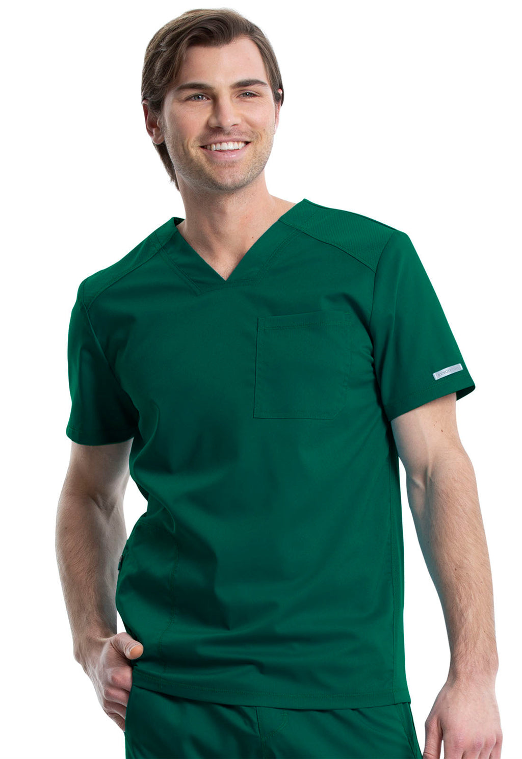 Revolution WW603 Men's V-Neck Top Hunter Green