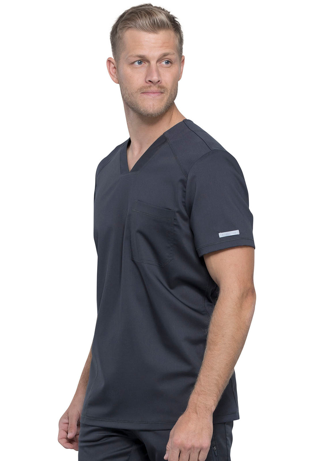 Revolution WW603 Men's V-Neck Top Pewter
