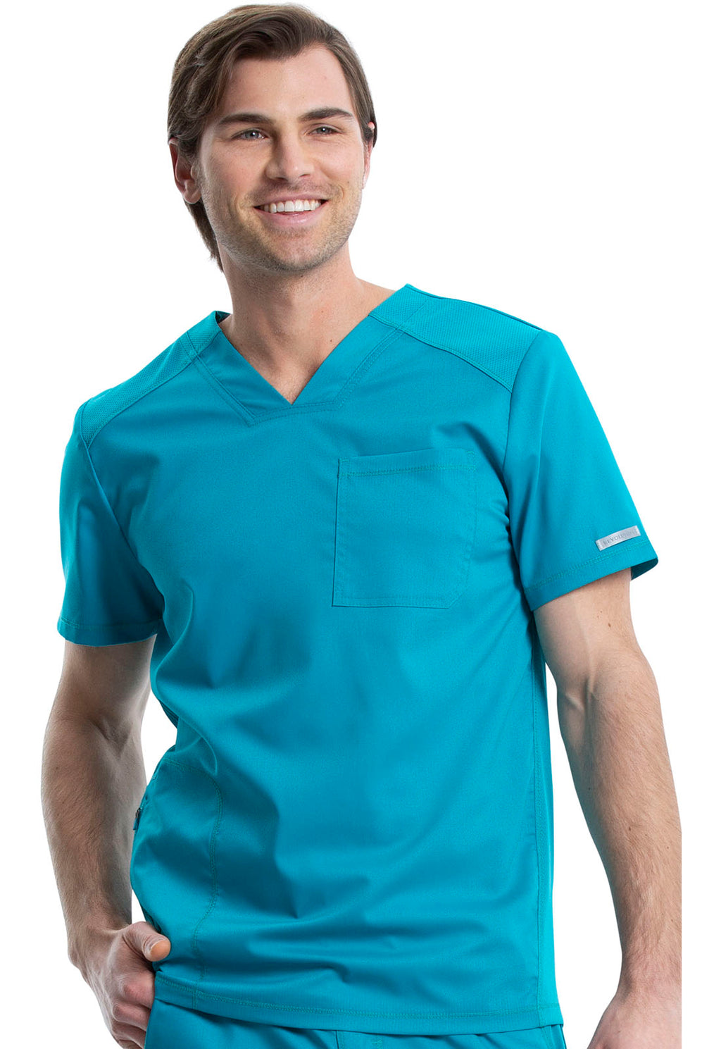 Revolution WW603 Men's V-Neck Top Teal Blue