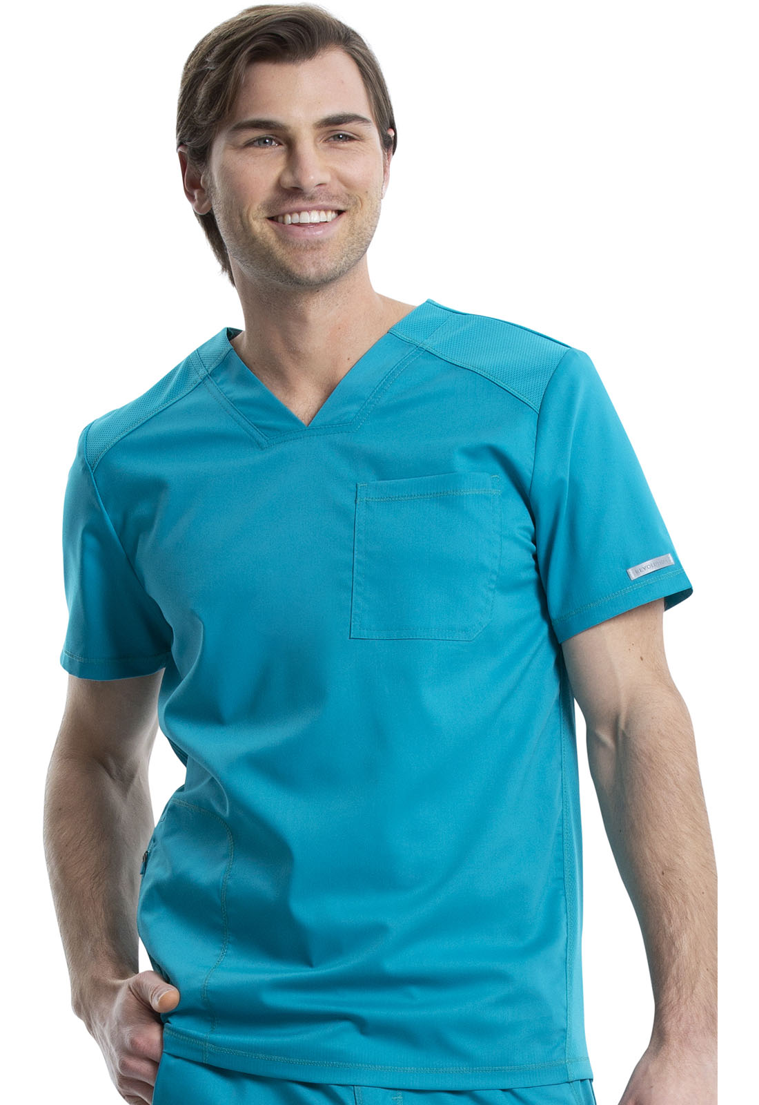 Revolution WW603 Men's V-Neck Top Teal Blue