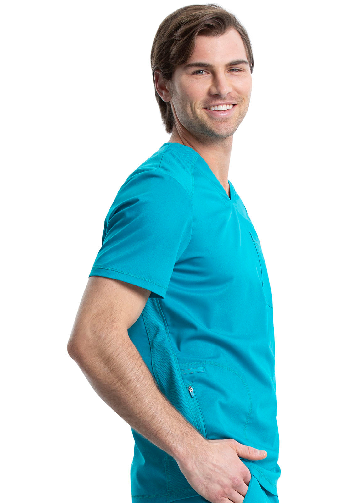 Revolution WW603 Men's V-Neck Top Teal Blue