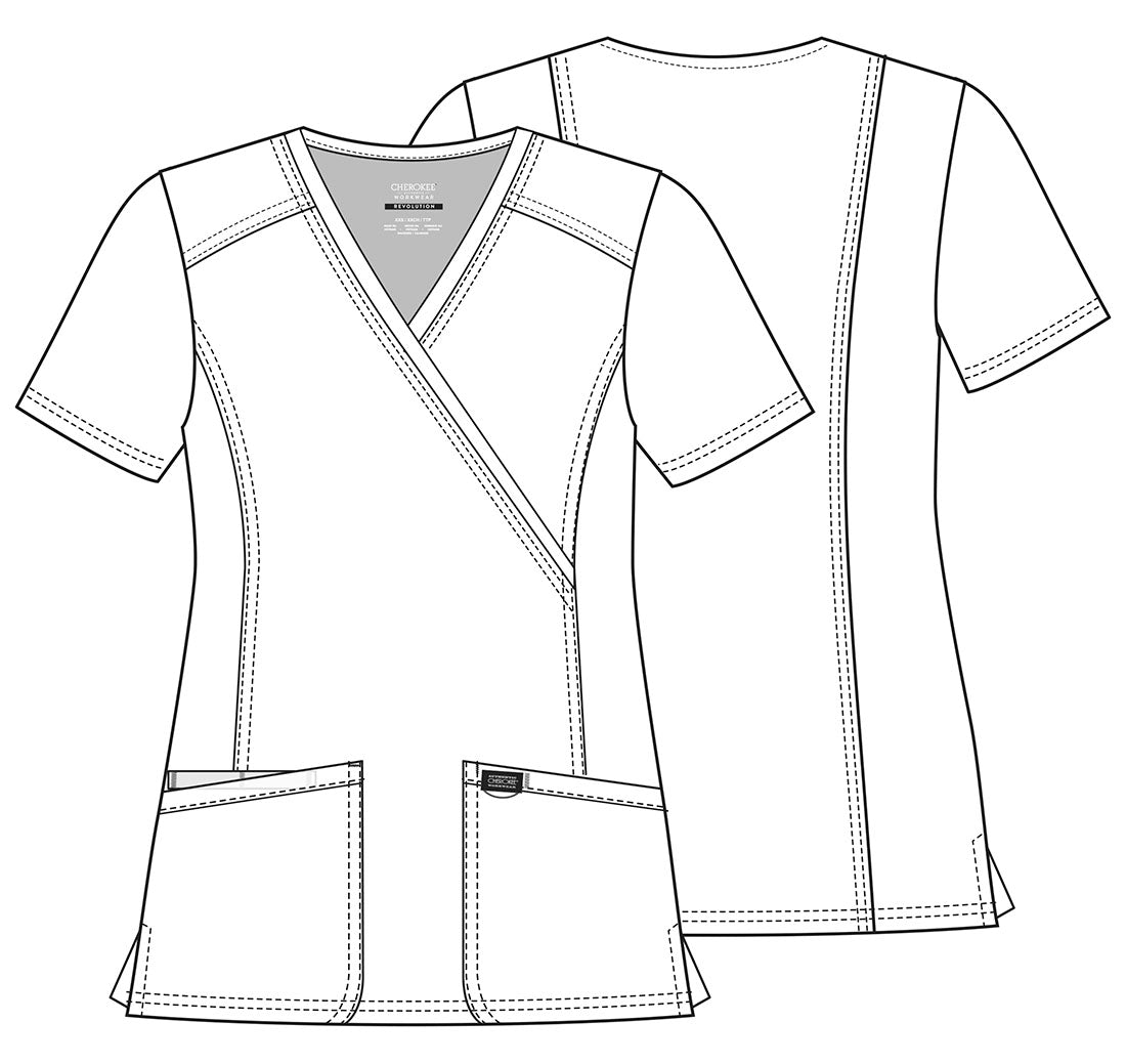 Revolution WW610 Mock Wrap Top Cucumber