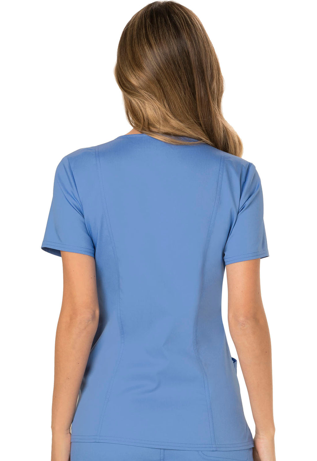 Workwear Revolution WW610 Women's Mock Wrap Scrub Top Ciel Blue