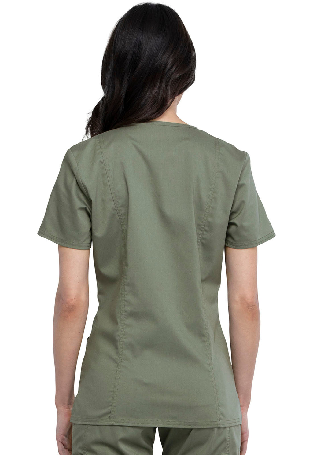 Workwear Revolution WW610 Women's Mock Wrap Scrub Top Olive
