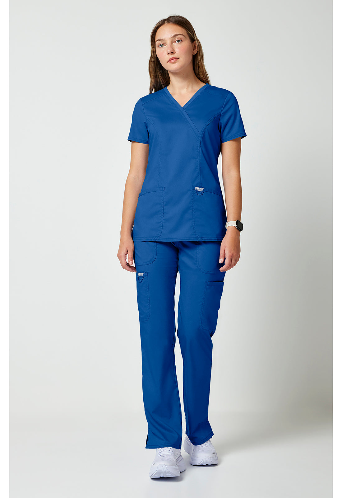 Workwear Revolution WW610 Women's Mock Wrap Scrub Top Royal