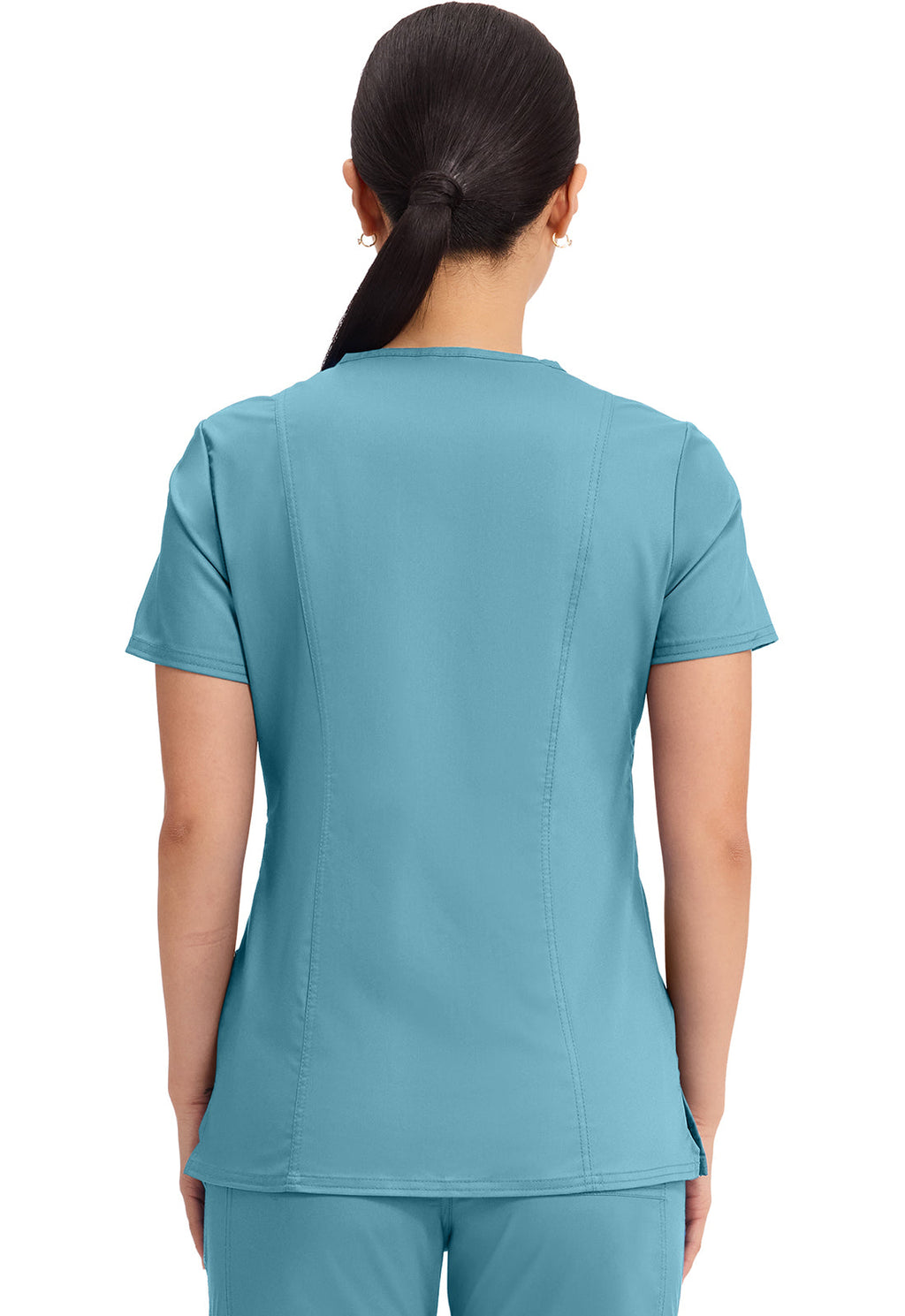 Revolution WW610 Mock Wrap Top Soft Marine