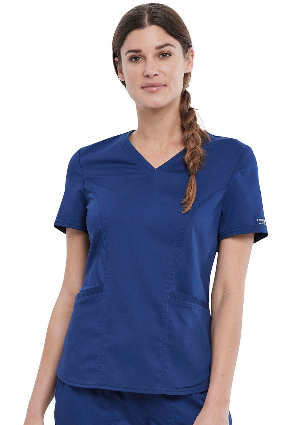 Workwear Revolution WW612 Women's V-Neck Scrub Top Navy