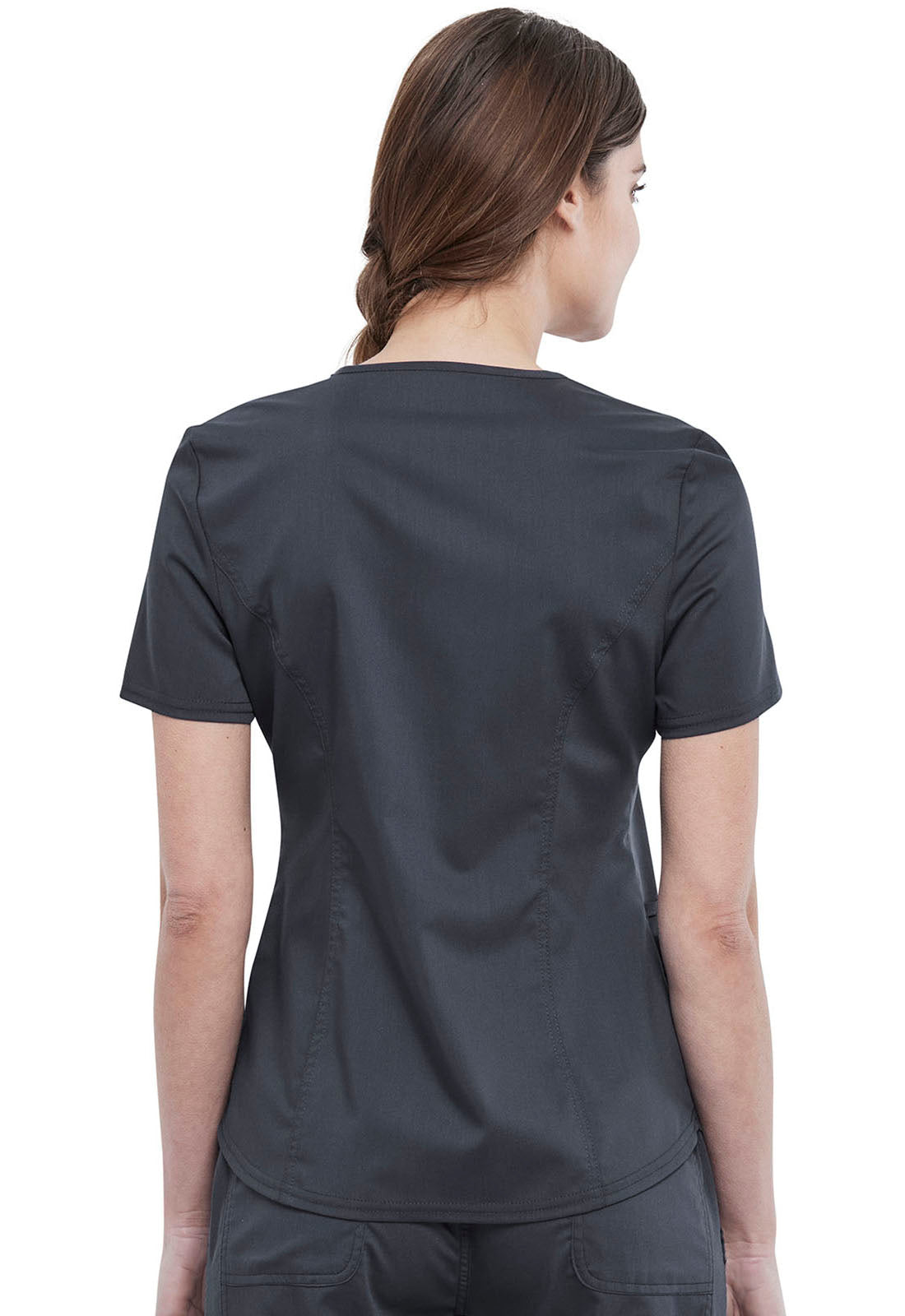 Workwear Revolution WW612 Women's V-Neck Scrub Top Pewter