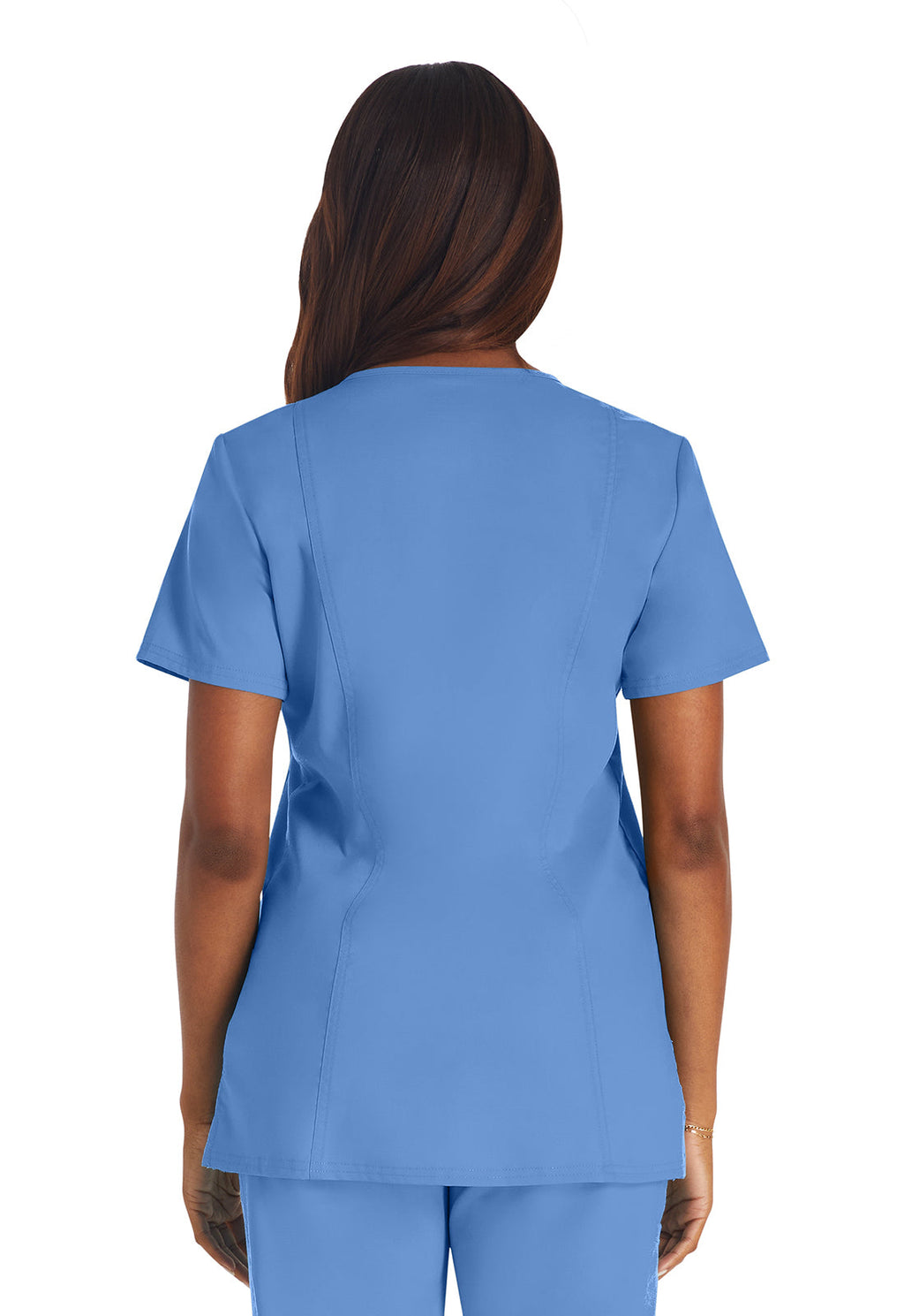 Workwear Revolution WW620 Women's V-Neck Scrub Top Ciel Blue