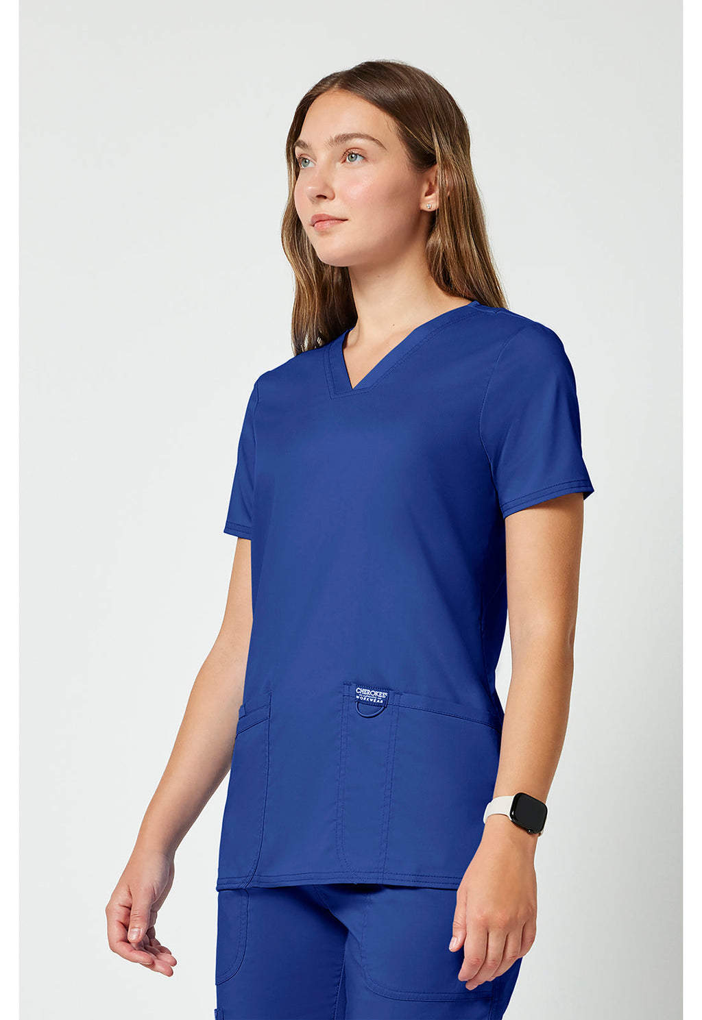 Workwear Revolution WW620 Women's V-Neck Scrub Top Galaxy Blue
