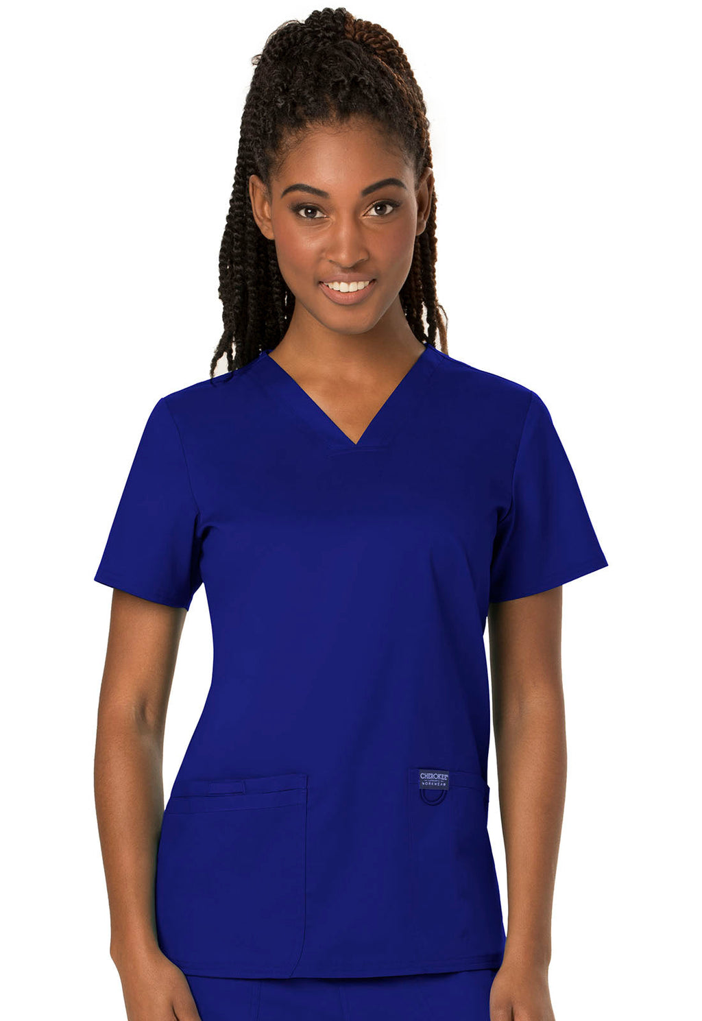 Workwear Revolution WW620 Women's V-Neck Scrub Top Galaxy Blue