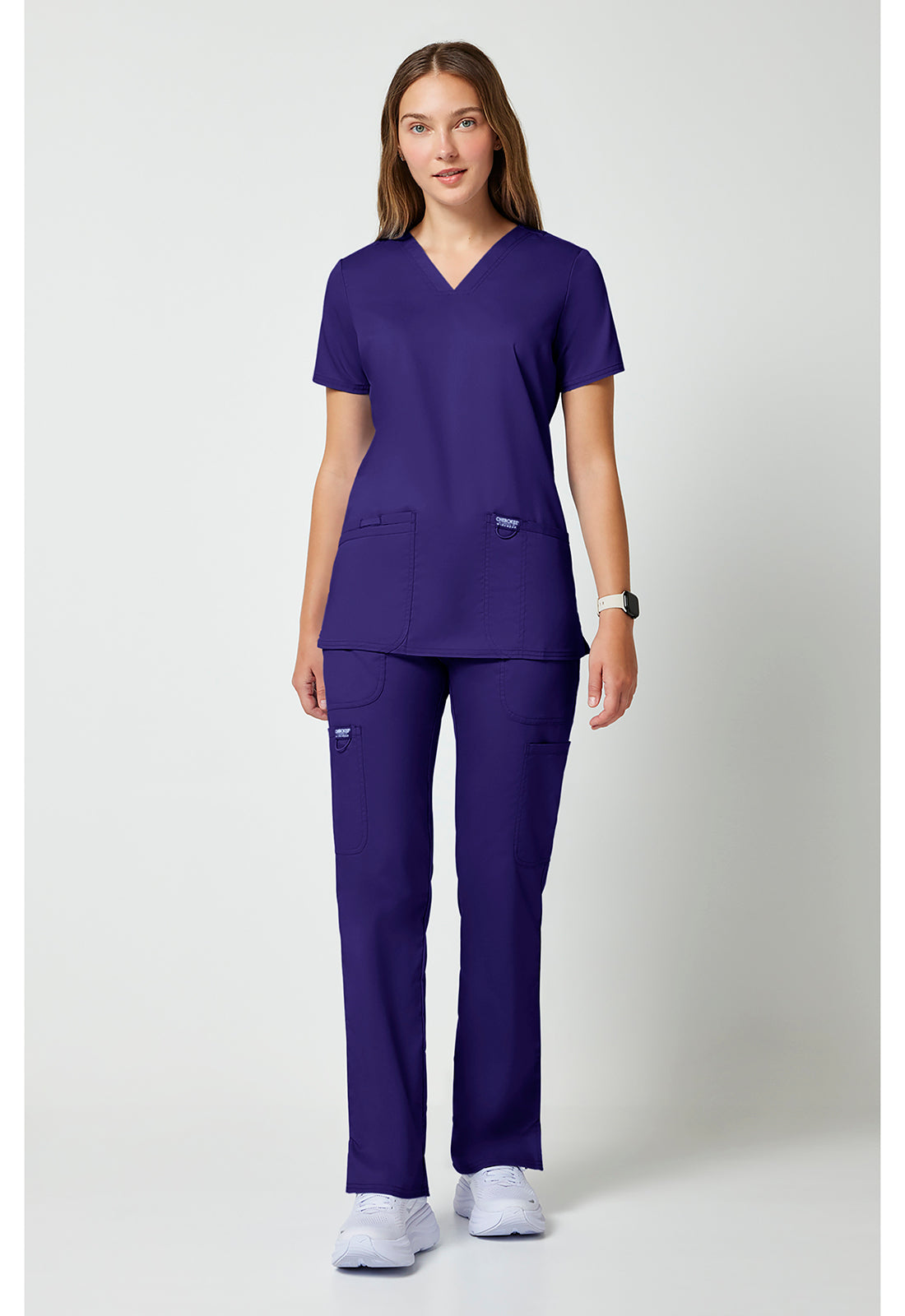 Workwear Revolution WW620 Women's V-Neck Scrub Top Grape