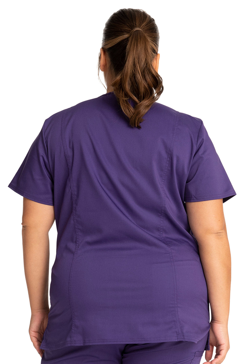 Workwear Revolution WW620 Women's V-Neck Scrub Top Grape