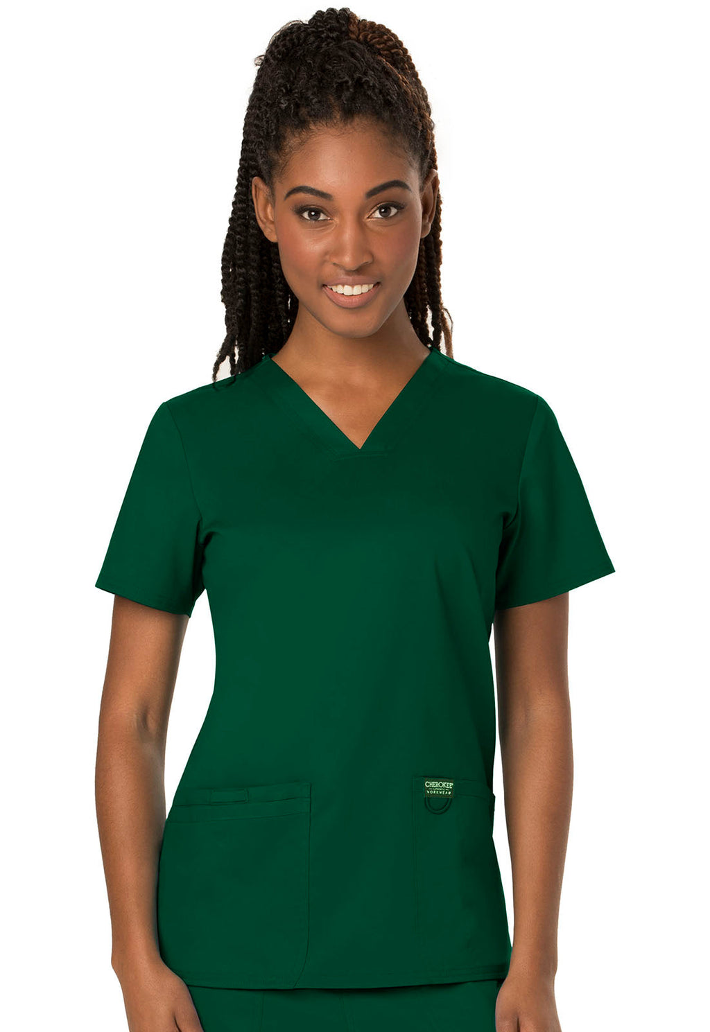 Workwear Revolution WW620 Women's V-Neck Scrub Top Hunter Green