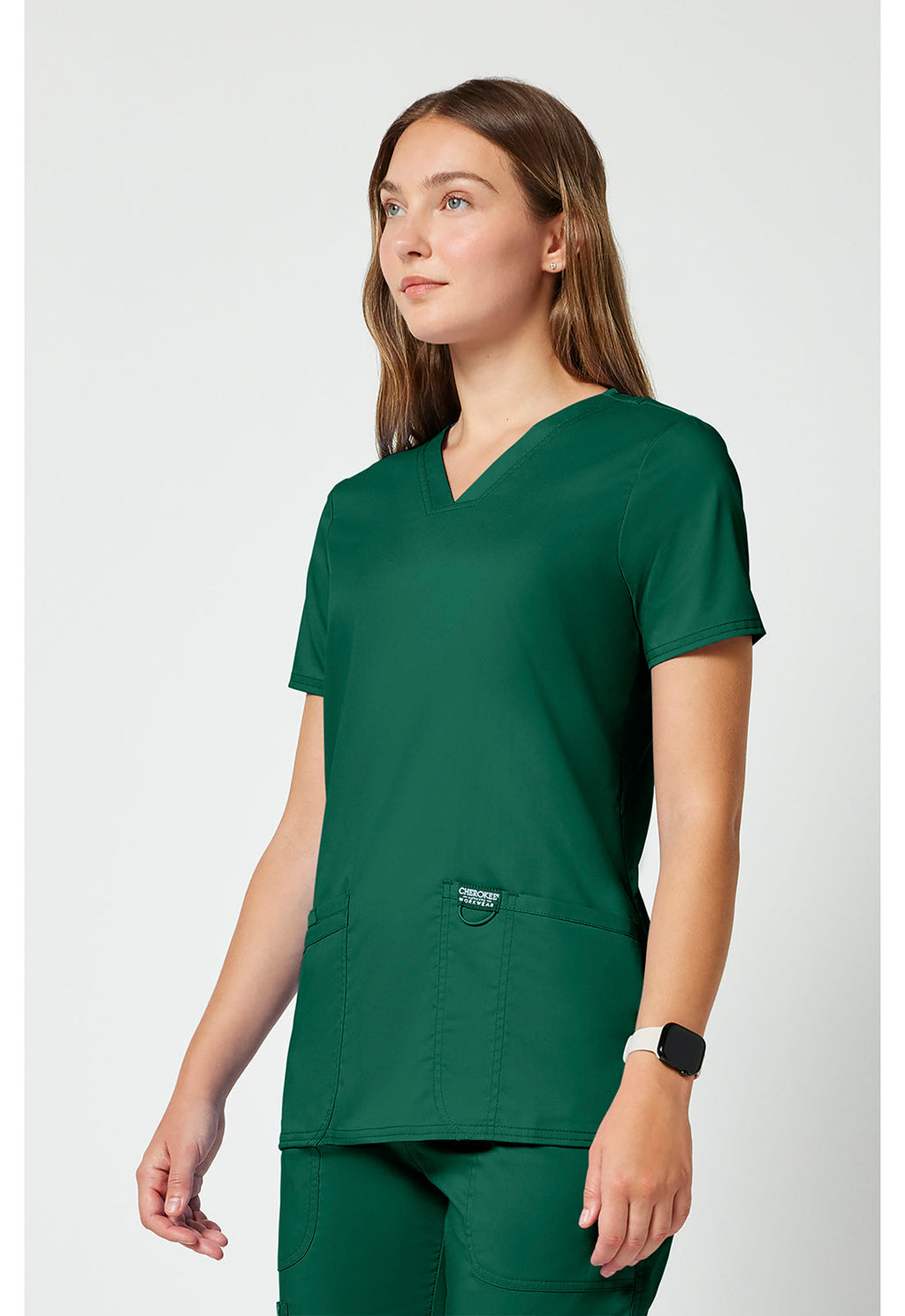 Workwear Revolution WW620 Women's V-Neck Scrub Top Hunter Green