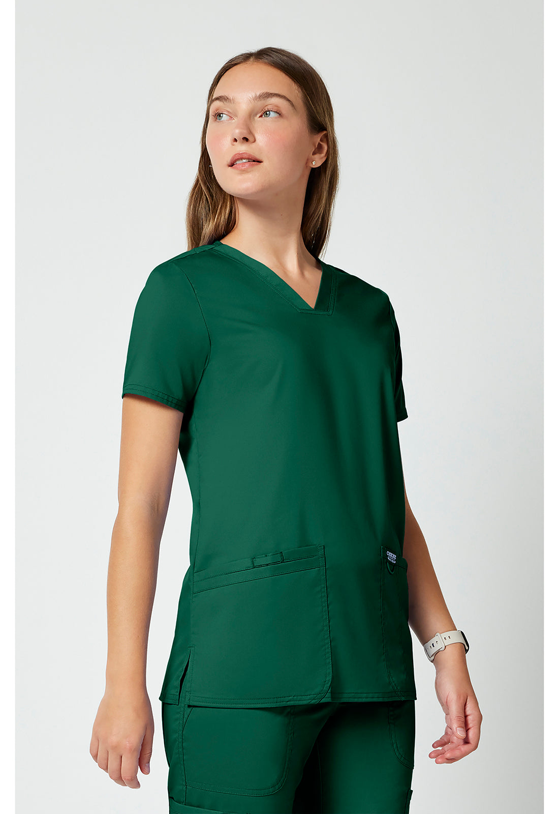 Workwear Revolution WW620 Women's V-Neck Scrub Top Hunter Green