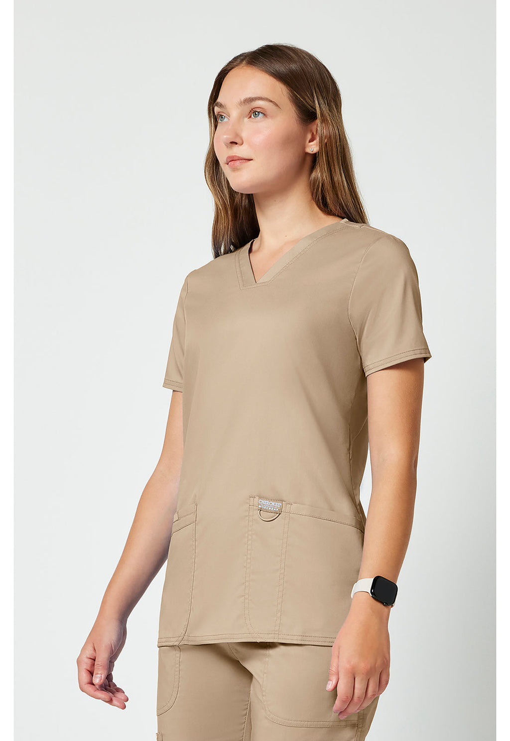 Workwear Revolution WW620 Women's V-Neck Scrub Top Khaki