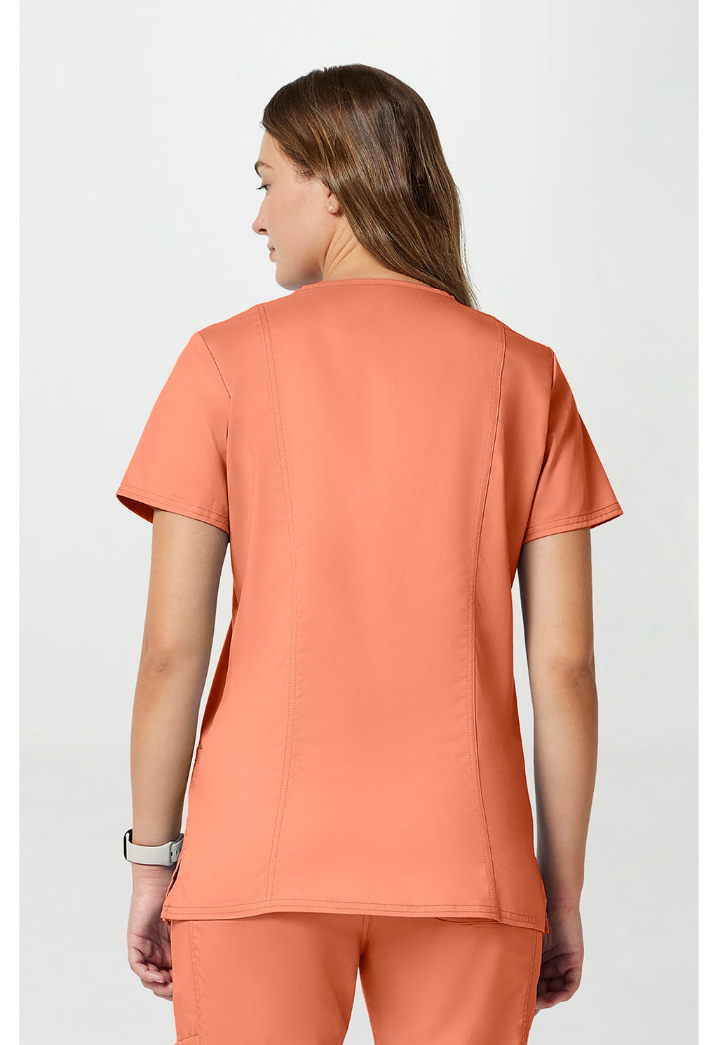 Workwear Revolution WW620 Women's V-Neck Scrub Top Papaya Juice